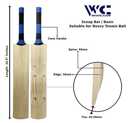 WillCraft Scoop Cricket Bat   Basic & Hard Hitter Profile